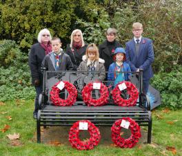 In 2023 Wreaths were laid on behalf of the community and the parish council by:

Paula Blake (on behalf of East Hunsbury Seniors), George from Wootton Park School (on behalf of all schools in East Hunsbury), Ernie from 50th Hunsbury Scouts (on behalf of the Scouts and all youth groups in the area), Cllr Claire Douglas (on behalf of the Parish Council), and Ollie Lyons (on behalf of East Hunsbury WI and volunteer organisations).