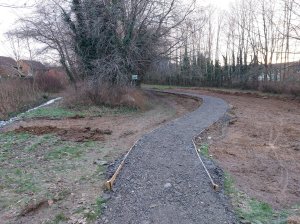 Penvale Park, in the first phase of flood mitigation works