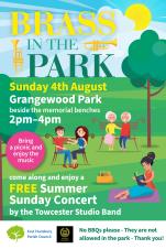 Bring a picnic and join us for Brass in the Park! This popular event is back this year at Grangewood Park.

Sunday 4th August - 2pm - 4pm